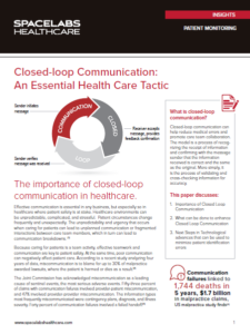 Closed-loop communications - Spacelabs Healthcare